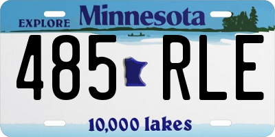 MN license plate 485RLE