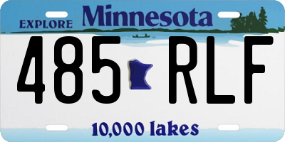 MN license plate 485RLF