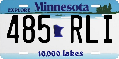 MN license plate 485RLI