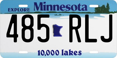 MN license plate 485RLJ