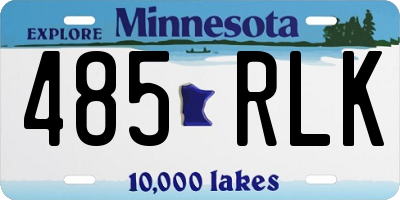 MN license plate 485RLK