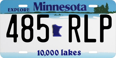 MN license plate 485RLP