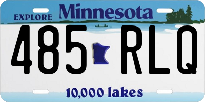 MN license plate 485RLQ