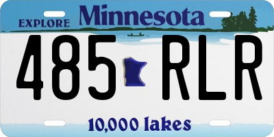 MN license plate 485RLR