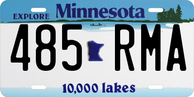 MN license plate 485RMA