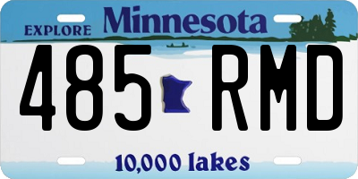 MN license plate 485RMD