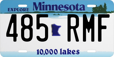 MN license plate 485RMF
