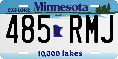 MN license plate 485RMJ
