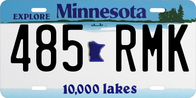 MN license plate 485RMK