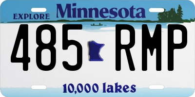 MN license plate 485RMP