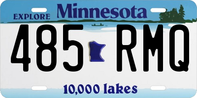 MN license plate 485RMQ