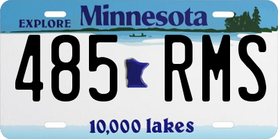 MN license plate 485RMS