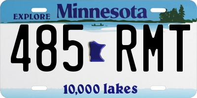 MN license plate 485RMT