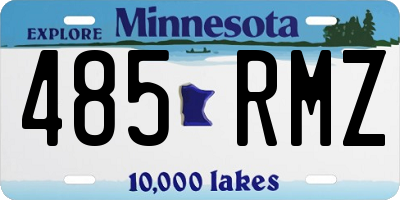 MN license plate 485RMZ