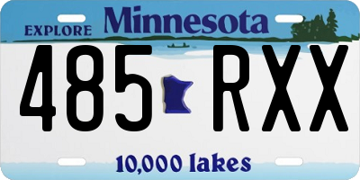 MN license plate 485RXX