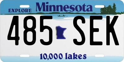 MN license plate 485SEK