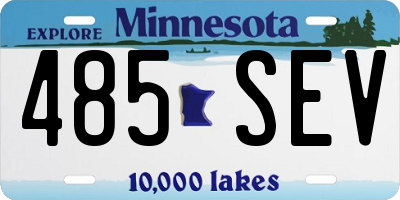 MN license plate 485SEV