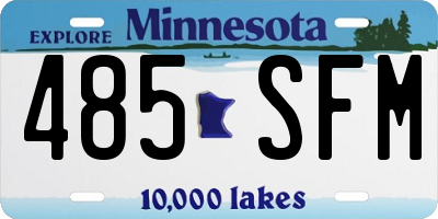 MN license plate 485SFM
