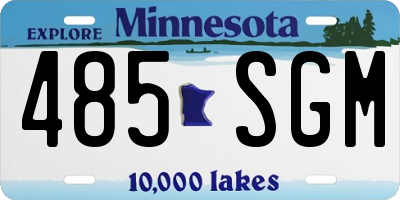 MN license plate 485SGM