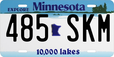 MN license plate 485SKM