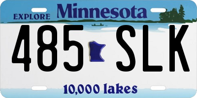 MN license plate 485SLK