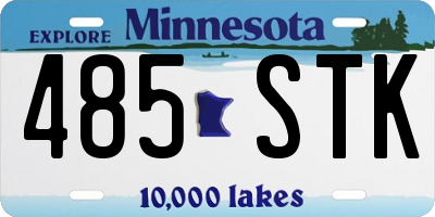 MN license plate 485STK