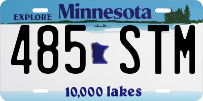 MN license plate 485STM