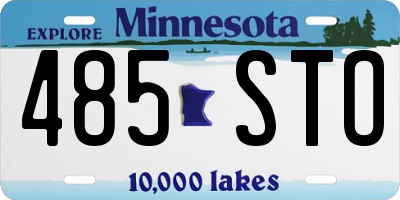 MN license plate 485STO