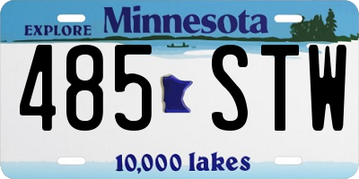 MN license plate 485STW