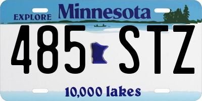 MN license plate 485STZ
