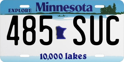 MN license plate 485SUC