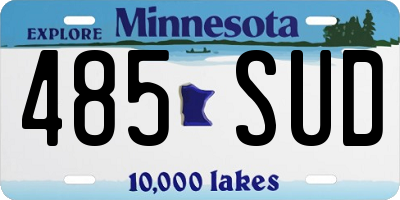 MN license plate 485SUD