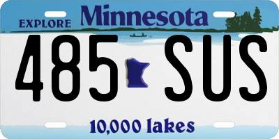 MN license plate 485SUS