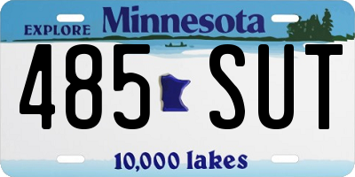 MN license plate 485SUT