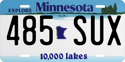 MN license plate 485SUX