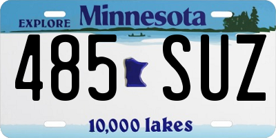 MN license plate 485SUZ