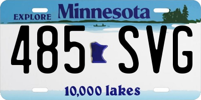 MN license plate 485SVG