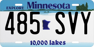 MN license plate 485SVY