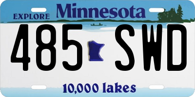 MN license plate 485SWD