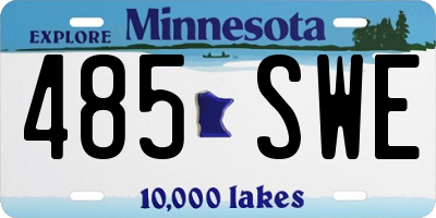 MN license plate 485SWE