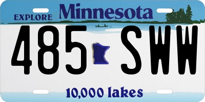 MN license plate 485SWW