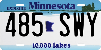 MN license plate 485SWY