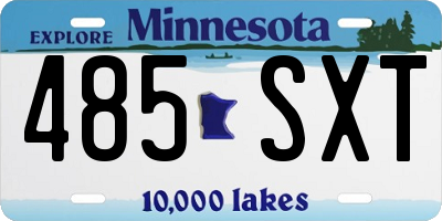 MN license plate 485SXT