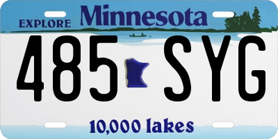 MN license plate 485SYG