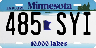 MN license plate 485SYI