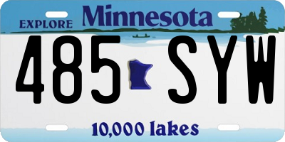 MN license plate 485SYW
