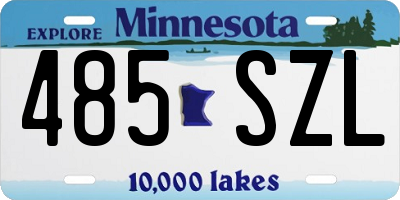 MN license plate 485SZL