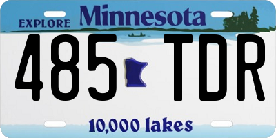 MN license plate 485TDR