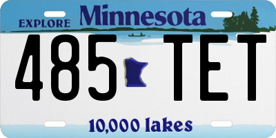 MN license plate 485TET