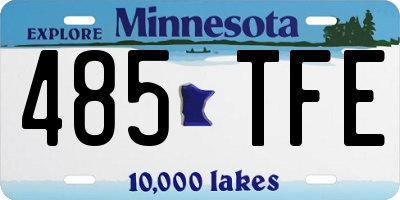 MN license plate 485TFE